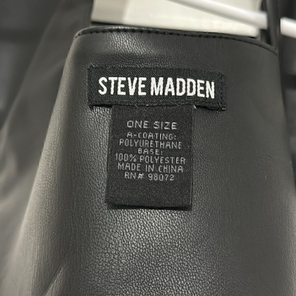 Steve Madden Black Pleather Collar with Ruffles Gamine Cute Peter Pan Punk Goth - Picture 6 of 6